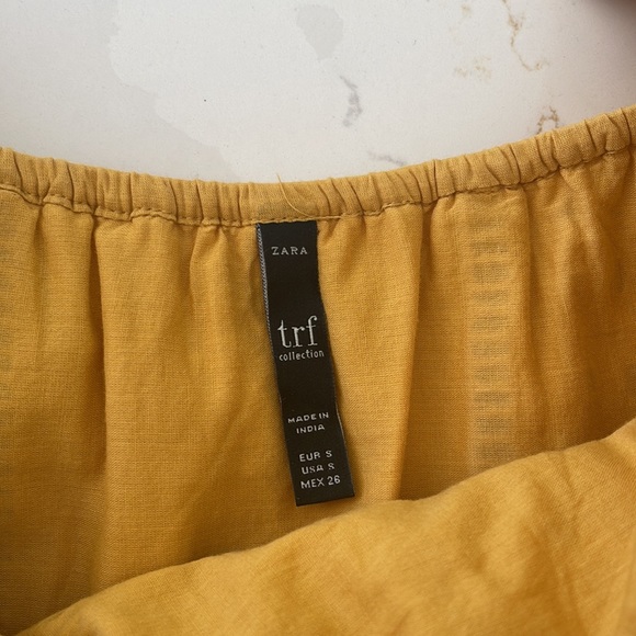 Zara Yellow off the shoulder dress - Picture 4 of 4
